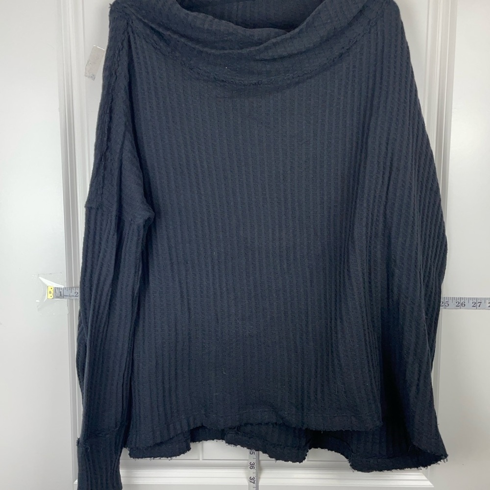 Free People Black Cowl Neck Sweater - Picture 9 of 10